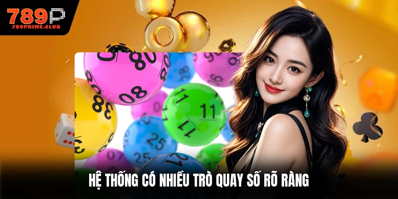 Hệ thống có nhiều trò quay số rõ ràng